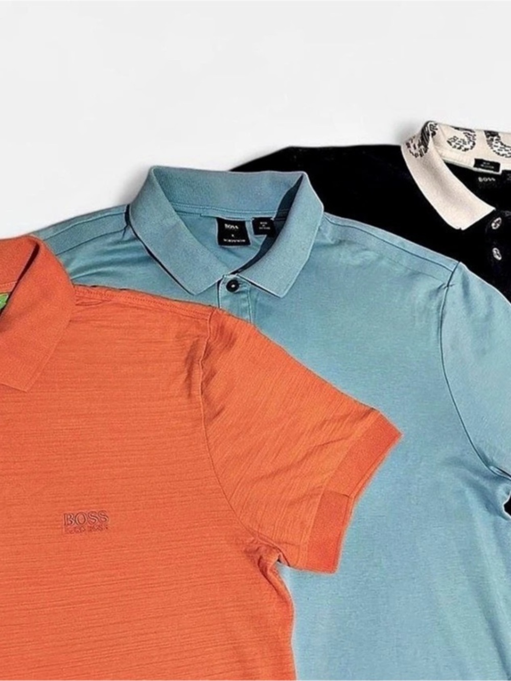 BOSS 3-Polo Set Orange & Blue Size MD